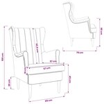 vidaXL Fauteuil Rose Velours