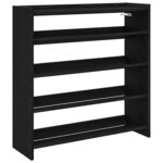 vidaXL Étagère à chaussures noir 80x25x81 cm bois d'ingénierie
