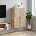vidaXL Armoire Murale Chêne Sonoma 66 x 34 5 x 90 cm Bois d'ingénierie