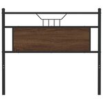 vidaXL Tête de lit chêne marron 107 cm bois d'ingénierie et acier