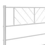 vidaXL Cadre de lit métal avec tête de lit blanc 150x200 cm