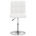 vidaXL Tabouret de bar Blanc Similicuir