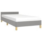 vidaXL Cadre de lit sans matelas gris clair 90x190 cm tissu