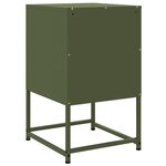 vidaXL Table de chevet vert olive 36x39x60 5 cm acier
