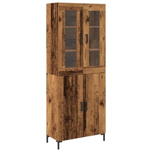 vidaXL Buffet avec Cabinet Mur en Bois Ancien en Bois Aggloméré