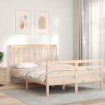 vidaXL Cadre de lit sans matelas bois massif