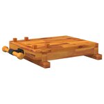 vidaXL Dessus d'établi avec étau 52x44x9 5 cm bois massif d'acacia