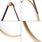 Miroir mural avec cadre en bambou 35 cm 03_0007893