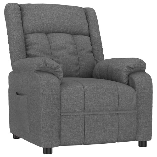 vidaXL Fauteuil inclinable Gris foncé Tissu