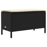 vidaXL Ensembles de meubles avec oreiller 5 Pièces Noir et Crème Rotin PE