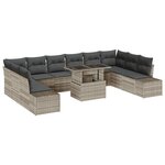 vidaXL Ensemble de canapé de jardin 11 Pièces Gris clair 100 x 55 x 73 cm