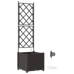 vidaXL Cache-pot de jardin Marron 40 x 40 x 142 cm Acier