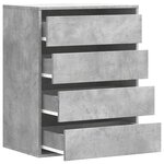 vidaXL Commode d'angle gris béton 60x41x76 cm bois d'ingénierie