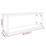 vidaXL Étagères murales cube 6 Pièces Chêne fumé 60x15x23 cm Bois