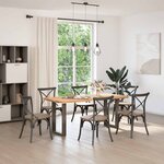 vidaXL Pieds de table à manger en U 2 pièces Acier naturel 50 x (72-73) cm Acier