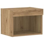 vidaXL Ensemble meuble TV avec LED Chêne artisanal 40 x 30 x 30 cm