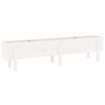 vidaXL Lit surélevé de jardin blanc 160x30x38 cm bois de pin massif