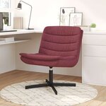 vidaXL Chaise pivotante Rouge bordeaux 63 x 75 x 76 cm tissu