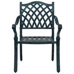 vidaXL Chaise de jardin 2 Pièces Vert 55 x 56 5 x 91cm Aluminium