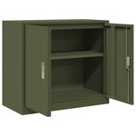 vidaXL Armoire de rangement Vert olive 80 x 40 x 70 cm Acier