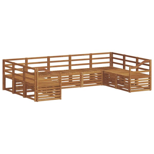 vidaXL Ensemble de canapés d'extérieur 9 pc Naturel