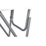 vidaXL Table de bar 4 Pièces avec dessus de table en MDF Blanc