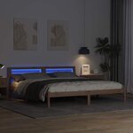 vidaXL Cadre de lit Marron 180 x 200 cm Bois massif en pin