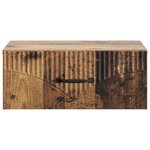 vidaXL Cabinet de chevet mural 2 pc Bois ancien 49 x 34 5 x 20 cm