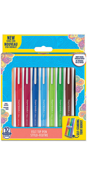 Paper mate flair original - 10 feutres d'écriture - assortiment de couleurs - pointe moyenne 0.7mm