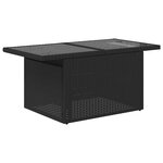 vidaXL Salon de jardin 7 Pièces avec coussins noir résine tressée
