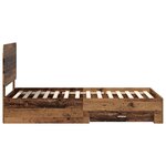 vidaXL Cadre de lit Bois ancien 100 x 200 cm Bois d'ingénierie