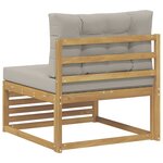 vidaXL Sofa de milieu extérieur Bois d'Acacia Massif Blanc