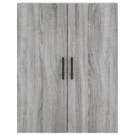 vidaXL Buffet haut Sonoma gris 69 5x34x180 cm Bois d'ingénierie