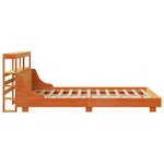 vidaXL Cadre de lit sans matelas cire marron 140x200cm bois pin massif