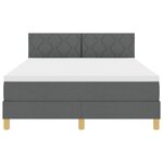 vidaXL Lit à ressorts avec matelas gris foncé 140x190 cm Tissu