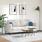 vidaXL Coussins de siège 2 Pièces Bleu Ø 40 x 13 cm Velours