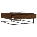 vidaXL Table basse chêne marron 100x99x40 cm bois d'ingénierie