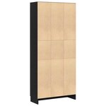 vidaXL Bibliothèque Chêne noir 82 5 x 30 5 x 185 cm Bois d'ingénierie