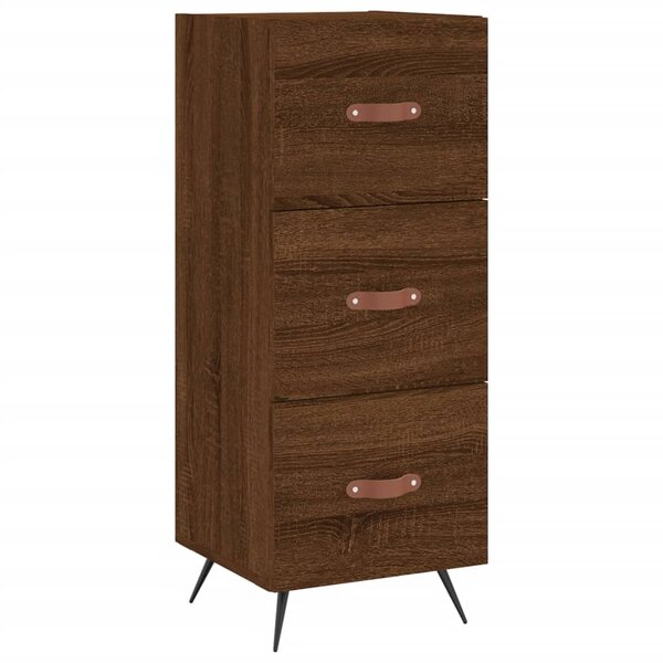 vidaXL Buffet Chêne marron 34 5x34x90 cm Bois d'ingénierie