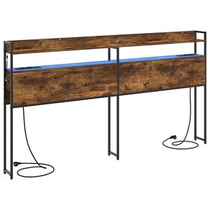 vidaXL Tête de lit de rangement Chêne fumé 180 cm Bois d'ingénierie