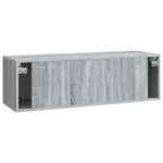 vidaXL Meuble TV mural Sonoma gris 98 x 31 x 30 cm Bois d'ingénierie