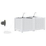 vidaXL Jardinières de jardin 1 pc Blanc 80 x 40 x 37.5 cm Plastique