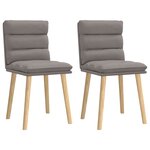 vidaXL Chaises à manger lot de 2 taupe tissu