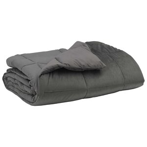 vidaXL Duvet complet toute l'année 200 x 240 cm 4 saisons Gris clair