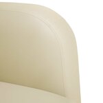 vidaXL Canapé causeuse crème 110 cm similicuir