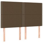 vidaXL Sommier à lattes de lit matelas et LED Marron foncé 140x200 cm