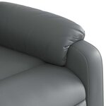 vidaXL Fauteuil inclinable Gris Similicuir