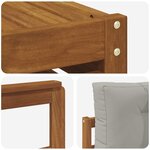 vidaXL Ensemble de canapés d'extérieur 5 pc Gris Naturel et Clair