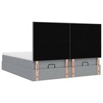 VidaXL Cadre de lit ottoman et matelas gris clair 200x200cm tissu