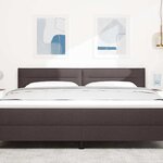 vidaXL Tête de lit LED Montage mural Marron foncé 180 cm tissu